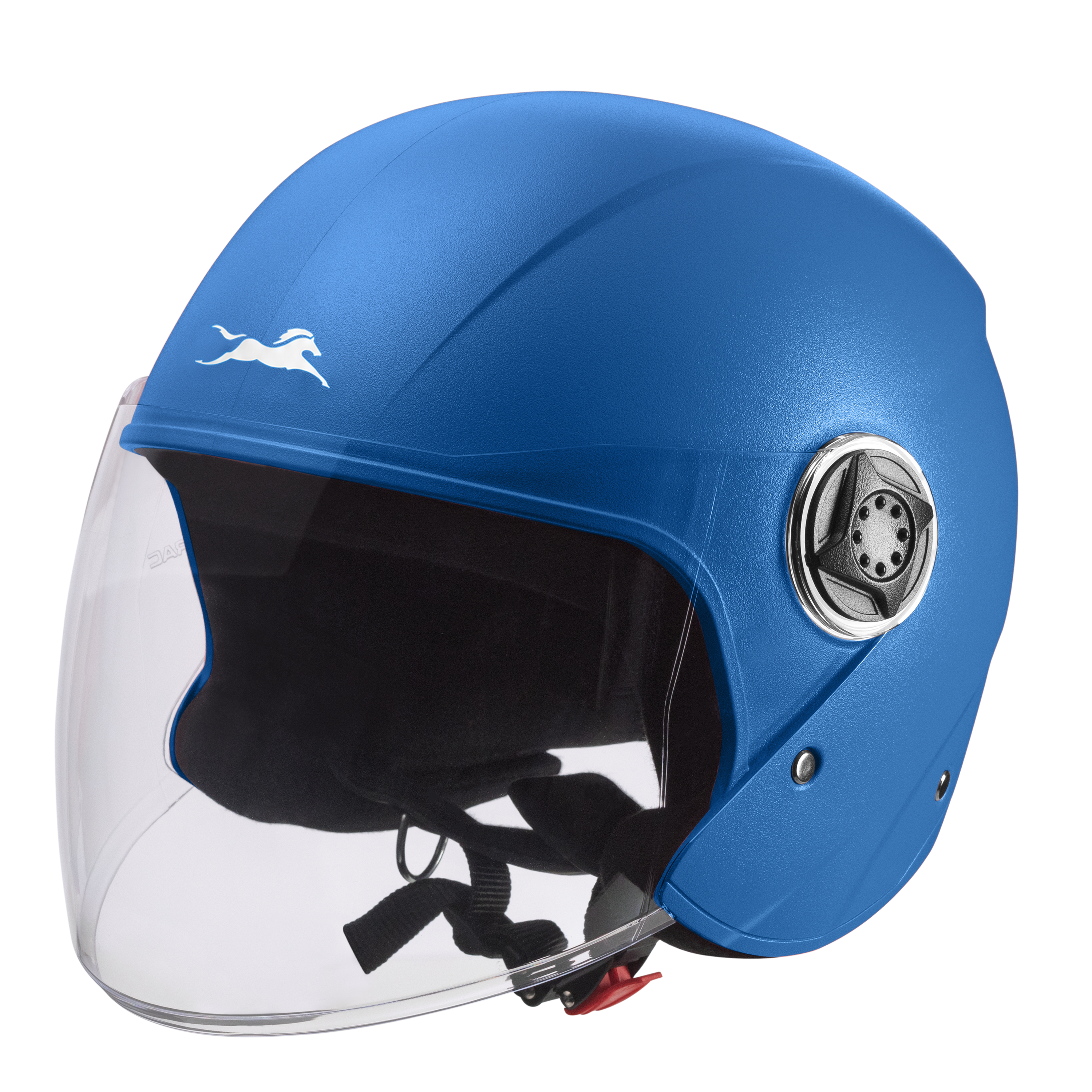 TVS Fit Open Face Long Visor Unisex Helmet | ISI Certified, Matte Finish and Light Weight Available in Multiple Colors